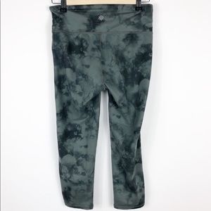Athleta Green Tie-Dye Leggings